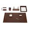 Dacasso Rustic Brown Leather 8-Piece Desk Set DF-3212 - alternate 1